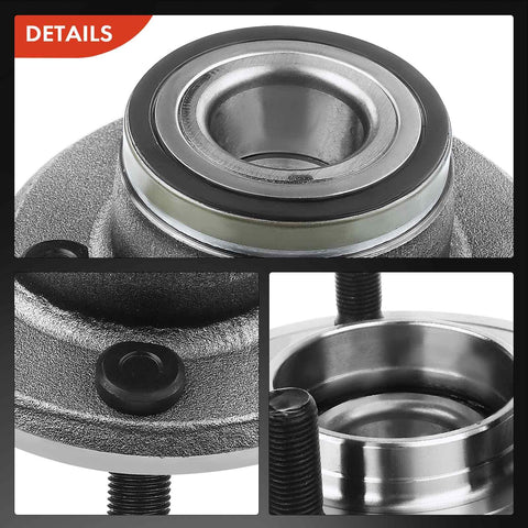 Close-up of Front And Rear Wheel Bearing And Hub Assembly Kit For Dodge Charger 2006 Through 2009 with five lug detail