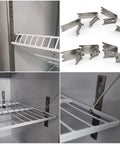 15 Pack Commercial Freezer Shelf Clips Replacement Stainless Steel Shelf Buckles for reach-in fridge rack support, image.