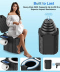 Portable Toilet for Adults Foldable Camping Toilet With Lid and Paper Holder Upgrade Water Barrier On The Go Lightweight
