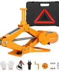 Electric Scissor Car Jack Kit 3 Ton 12V Portable Auto Lift With 17.7 Inch Lift Range For SUV And Sedan Floor Jack With Toolkit