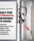 Close-up of the Kickass Aluminum Wall Mounted Fitness Anchor Platform hook, showcasing its strength and precision design.