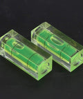 Small Spirit Level Square Bubble Level High Optical Transparency Material, two levels showing precise measurements.