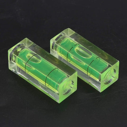 Small Spirit Level Square Bubble Level High Optical Transparency Material, two levels showing precise measurements.