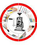 Heavy Duty Wire Stripping Machine For Copper Wire 0.04 To 1 Inch, Drill Powered Cable Stripper Tool with wire samples displayed