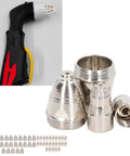 Heavy Duty 50 Piece Plasma Cutting Torch Consumable Kit With Copper Nozzles And Electrodes for metalworking, showing nozzles and torch.