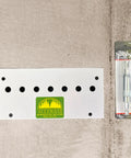 Knockout Quality Shelf Pin Template With One Quarter Inch Self Centering Drill for precise alignment and shelf mounting.