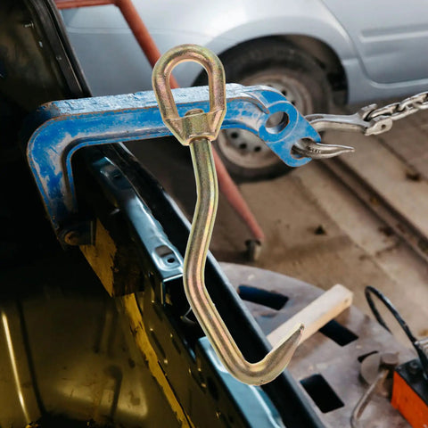 Auto Body Dent Puller Kit With Steel Snake Shape Round Head Hook for sheet metal repair in garage setting