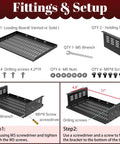 Heavy Duty Under Desk Computer Mount For Small Form Factor Desktops Plus Gaming Consoles Straight Up Rugged setup instructions with parts list