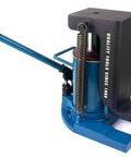 Heavy Duty Hydraulic Toe Jack Built Like A Tank For 30 Ton Heavy Lifting with handle and precision machined cylinder housing.