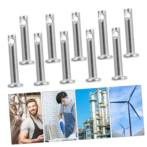 20 Piece Clevis Pin Set With Flat And Round Pins Single Hole Design Heavy Duty Machinery And DIY Furniture Hardware Kit