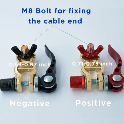 Pair Of Quick Release Battery Terminal Connectors For Cars Trucks And Boats Easy Disconnect Cable End Adapters