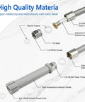 44 Inch Commercial Sink Sprayer Hose With Universal One Half Inch NPSM Female, detailed components, stainless steel, heat resistant