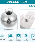 12 Pack Ball Nuts Knobs With One Quarter Inch Twenty UNC Female Thread, 17.4Mm Ball Diameter, Steel Swivel Ball Joint Adapters