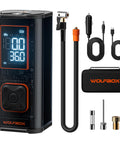 Beefy Heavy Duty Tire Inflator Portable Air Compressor With 45 LPM Dual Cylinder, 150 PSI, 3.5 Inch LED Display, accessories included