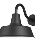 Barn Style Outdoor Wall Lantern One Light Black Finish Built To Last, Weatherproof Aluminum Exterior Sconce for Patio Porch or Garden