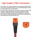 High Quality XT60i Connectors for Heavy Duty Solar Extension Cable To Xt60I Plug 10 Awg 2 Foot Solid Tinned Copper Wire.