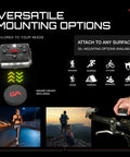 Versatile mounting options of Micro Series Safety Lights All White Front And Red Rear Rechargeable Magnetic Hands Free LED