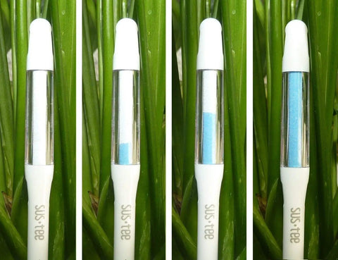 Leave In Soil Moisture Meter Pen Set Of Four For Home Garden Green Small Probes Continuous Plant Water Monitoring For Two Inch Two And A Half Inch And Three Inch Pots Easy To Read Digital Readout, four green probes