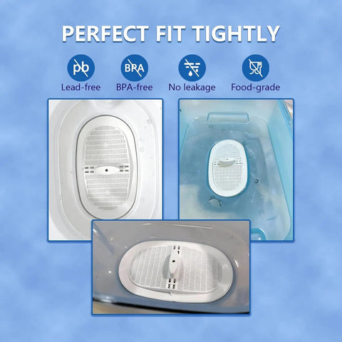 Replacement Filter For Waterdrop WD PF 01A Plus Pitchers And Dispensers That Reduces PFOA PFOS And Chlorine And Lasts Up To 3 Months Or 200 Gallons Pack Of 2 Easy Install, shown perfectly fitting in pitchers and dispensers with lead-free and BPA-free design.