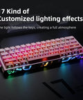 Dope Compact Mechanical Gaming Keyboard With 61 Hot Swappable Keys Offering 17 Flexible RGB Effects To Level Up Your Gameplay And Enjoy Smooth Typing Sessions, showcasing vibrant RGB backlighting.