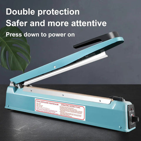 All Metal Body Impulse Heat Sealer For Plastic Bags 8 Inch Manual Sealing Machine With Adjustable Temperature
