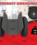 Beefy 8 Inch Panel Dolly Cart For Doors And Slabs Heavy Duty All Terrain Mover dimensions with solid rubber wheels and 700 lb capacity
