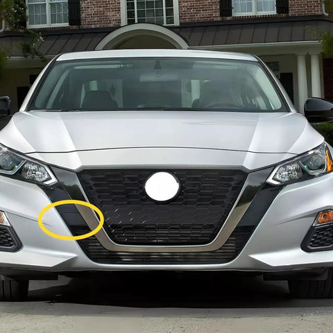 Front Bumper Tow Hook Cover For Nissan Altima 2019 2020 Matte Black Plastic Exterior Accessory Easy Install Precision Fit Low Profile