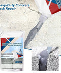 Self Leveling Concrete Crack Repair Sealant For Slabs And Brick Stone Indoor Outdoor Quick Dry Caulking DIY Ready Heavy Duty Glue For Crack Fix And Home Improvement Construction Projects being applied to concrete crack.