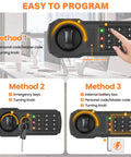 Instructions for programming combination lock on 144 Key Safe Cabinet Fireproof Lock Box with Key Tags for security.