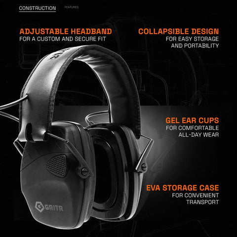 Electronic Hearing Protection Earmuffs NRR 22 DB Rating 5X Sound Amplification Shooting Range Instant 2MS Activation Headphones Straight Up Game Changer Locking Into Ambient Vibes Keeping Range Sessions Dope Safe