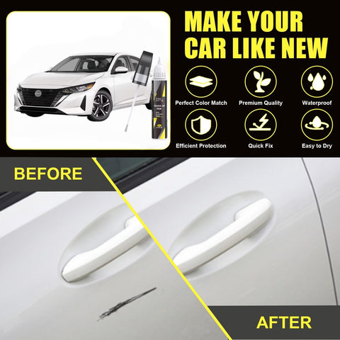 Super Black KH3 Touch Up Paint Pen For Nissan Cars With 2 In 1 Scratch Remover, Exact Color Matched For Car Paint shown in use