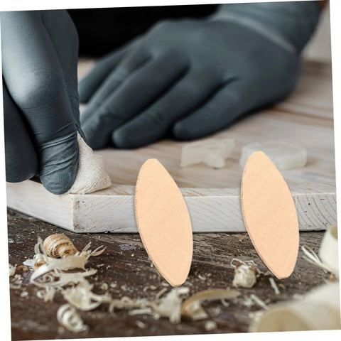 100 Pcs Wood Joiner Biscuits For Woodworking And Carpentry Projects Quick Strong Connections For DIY Furniture Assembly Precise Slotting