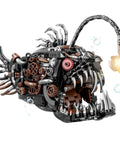 Angler Fish Mechanical Building Block Set With Lights Dope STEM Toy For Kids And Adults Deep Sea Ocean Creature Kit side view
