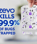 Plug In Flying Insect Trap For Fruit Flies And Gnats Using Blue And Uv Light With Zero Mess Adhesive Cartridge To Keep Your Spot Bug Free Includes Two Base Units And Two Sweet Refills That Chase Pests Night And Day For Low Key Indoor Fly Elimination with trapped bugs displayed.