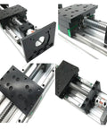 Built Like Iron Ball Screw Nut Mounting On Dual Linear Guides showing CNC components with zero play and strong chassis for precision motion.