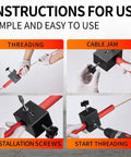 Instructions for use of Garosa Electric Wire Threader Kit With Drill Adapter for easy cable threading.