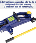 2 Ton Hydraulic Floor Jack With 4000 Lb Lift Capacity, Heavy Duty Car Jack Trolley For Home Garage, blue steel construction