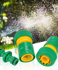 Quick Release Garden Hose Repair Kit With Durable Brass Connectors And Heavy Duty 3 Piece Set For Easy Home And Gardening Hoses Fix Job, green plastic hose fittings