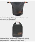 Dog Food Travel Bag Large Capacity For RV Trips And Camping Collapsible Kibble Carrier With Roll Down Top 21 Cups Grey