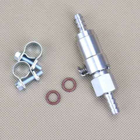 Quarter Inch Gas Tank Fuel Line Quick Release Disconnect Coupling Kit with Stainless Steel Valves and Viton O Rings