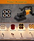 Beast 3800W Concrete Floor Grinder With Six Speed Planetary Polisher for Concrete Surfaces and Drywall Sander accessories