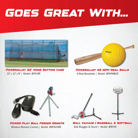 Accessory options for Kid Friendly Portable Baseball Pitching Machine With Adjustable Speed And Angle For Backyard Practice 12 Ball Automatic Feeder Keeps Throws On Point And Builds Young Players' Skills.