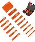 Setup Blocks 15 Pcs Aluminum Precision Height Gauge Set For Router And Table Saw Woodworking Setup Accessories with orange anodized bars