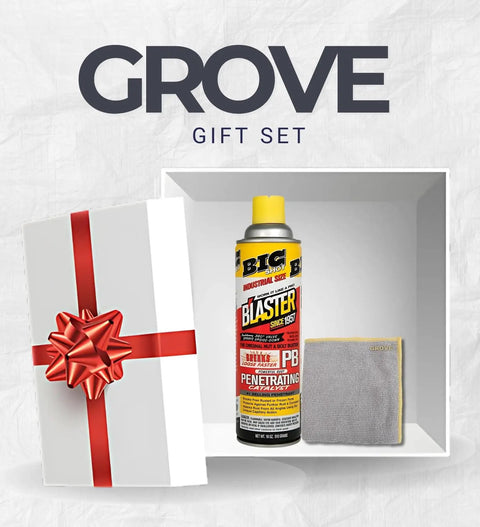 Penetrating Oil Spray Gift Set with Microfiber Cloth for Loosening Rusted Parts and Long-Lasting Lubrication in open box