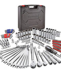 152 Piece Drive Mechanics Tool Set with 1/4, 3/8, and 1/2 Inch Sockets, 72 Tooth Seal-Head Ratchet, SAE and Metric Socket Set, case