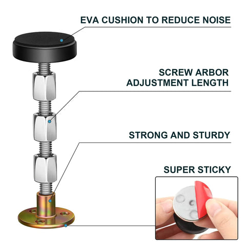 Lock Down Your Frame With Adjustable Wedge Stabilizers To Tame Rolling Mattresses And Quell Pesky Squeaks While Padding Walls With Shockproof Eva Cushions For Peaceful Bedroom Vibes And Solid Nightly Rest Without Any Annoying Clunking. Close-up of threaded stabilizer foot with EVA cushion.