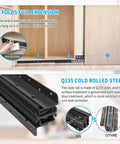 Built Tough Heavy Duty Undermount Drawer Slides 32 Inch Full Extension Ball Bearing Bottom Mounted Concealed Rails with 260 lb Load