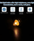 8 Piece Pack Of E10 Miniature Screw Base Light Bulbs Packs A Sweet Warm Yellow Glow Straight Out The Box For Quick Gear Fixes And Toy Mods 3 Volt 0.3 Amp With Snazzy Glass Build lit up in the dark.