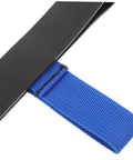 Close-up of Go-To Neoprene Scuba Tank Belt With Secure Attachment Strap For Decompression Tanks And Diving Gear, blue strap detail