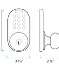Diagram of Keyless Entry Door Lock With Electronic Touchpad No Key Needed, Oil Rubbed Bronze Finish, Easy Backset dimensions